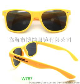 【热卖】男女经典款太阳眼镜 黄色太阳镜 礼品太阳镜