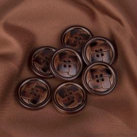 批发新款咖啡色龟纹裂树脂钮扣|制服女式大衣扣子